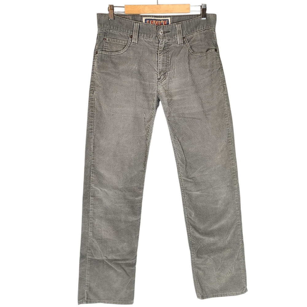Levi’s 549 Men’s Low Loose Corduroy Pants Gray W32 L34 Cotton Casual